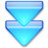 Action arrow blue double down Icon